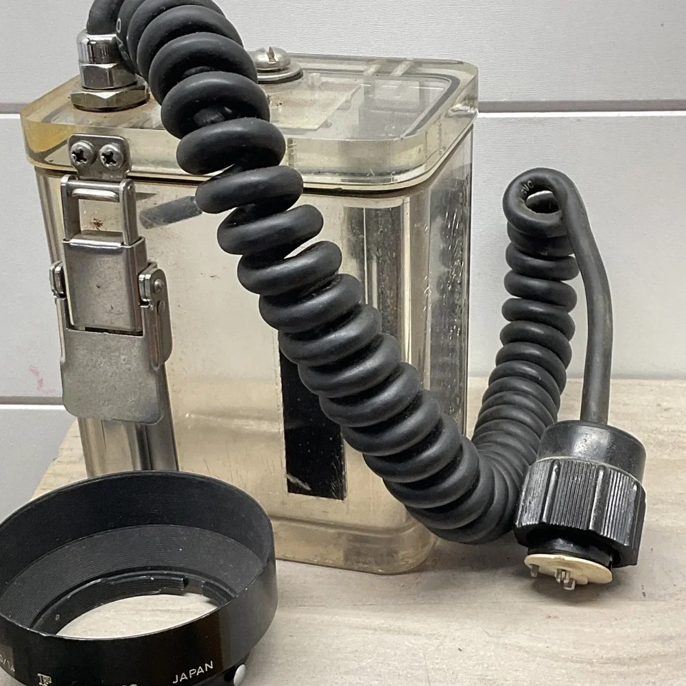 Vintage Underwater Camera Housing with Power Pack Samigon Filter Nikkor Hood